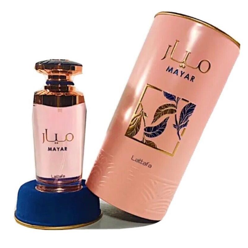 Lattafa Perfumes Mayar For Women 3.4 oz Eau De Parfum Spray Floral Fragrance Blend Jasmine Aroma Scented Cosmetic Jasmine Vanilla Violet Cologne