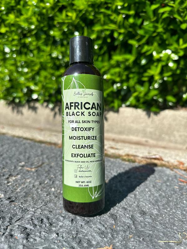 Liquid African Black Soap Body Wash Cleanser