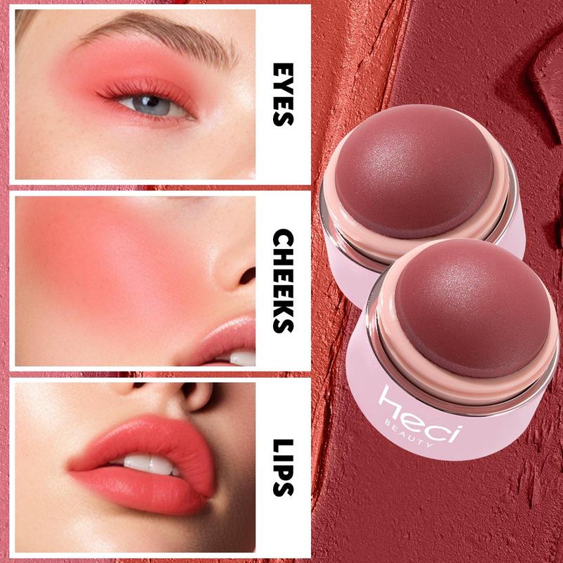 Long Lasting Blendable Blush & Shimmer Highlighter Set (2pcs), Natural Look Blush For Daily Makeup, Lightweight Blush, Soft Color Shadow, Suitable For All Skins