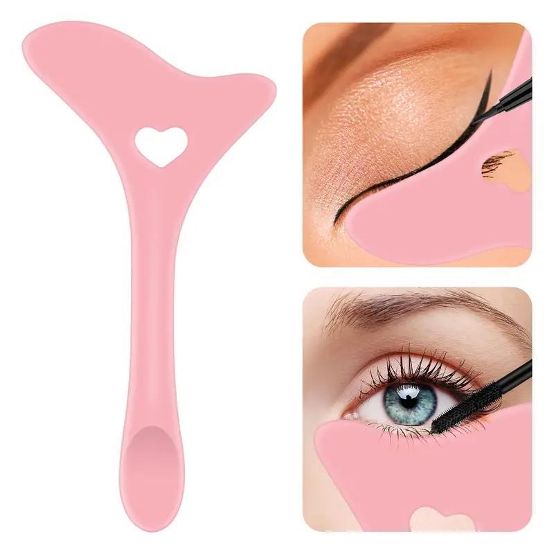 Silicone Eyeliner Auxiliary Tool, 3 Counts Reusable Eyeliner Stencil, Multifunctional Makeup Tool for Women & Girls