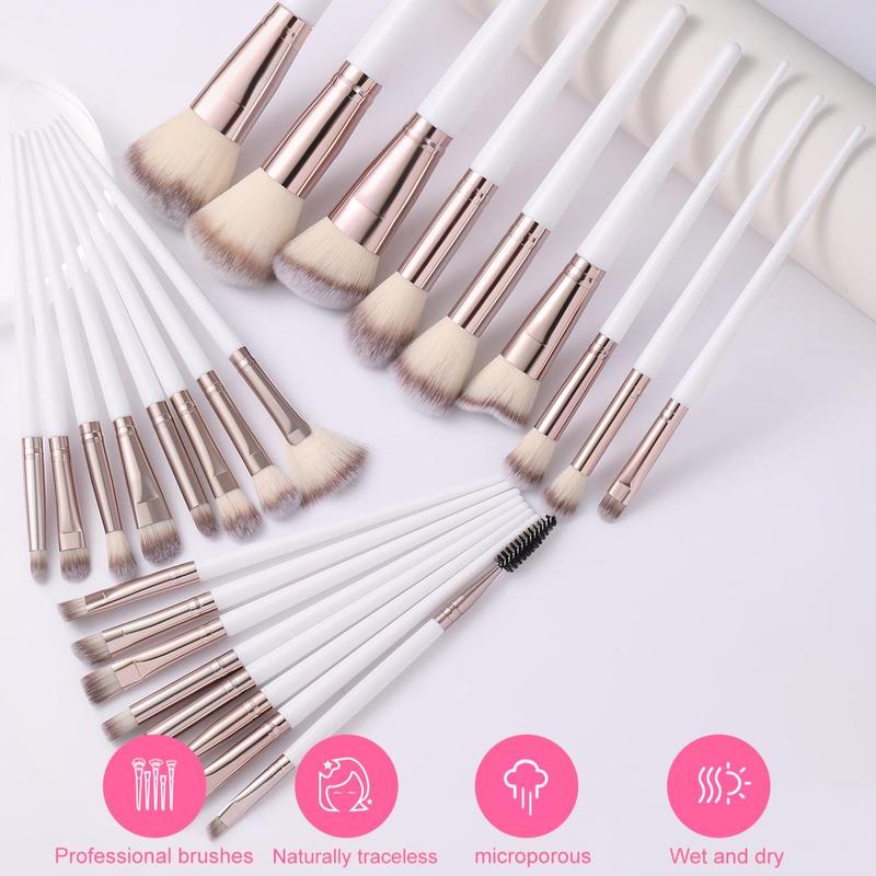 Makeup Tool Set, 44pcs set Makeup Sponges & Powder Puffs & Hairband & Brush & Brush Cleaning Bowl & Cosmetic Bag & Wristband, Professional Makeup Tools