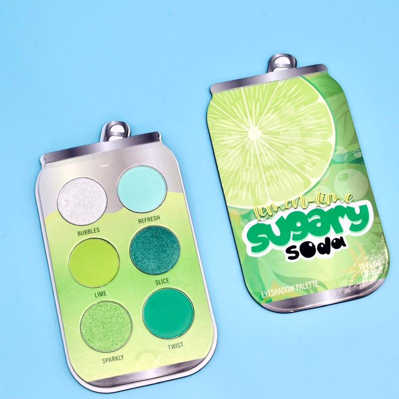 Sugary soda can  eyeshadow palette LEMON LIME by Sugary cosmetics