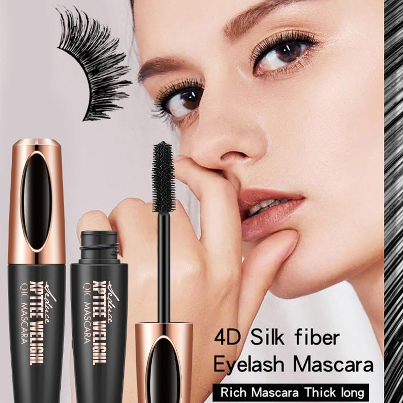 3 Pack 4D Silk Fiber Lash Mascara, Waterproof Smudge-proof Thickening Mascara Black Thickening Lengthening Mascara, All Day Exquisitely Full, Long, Thick, Long-Lasting No Flaking Lash Extensions