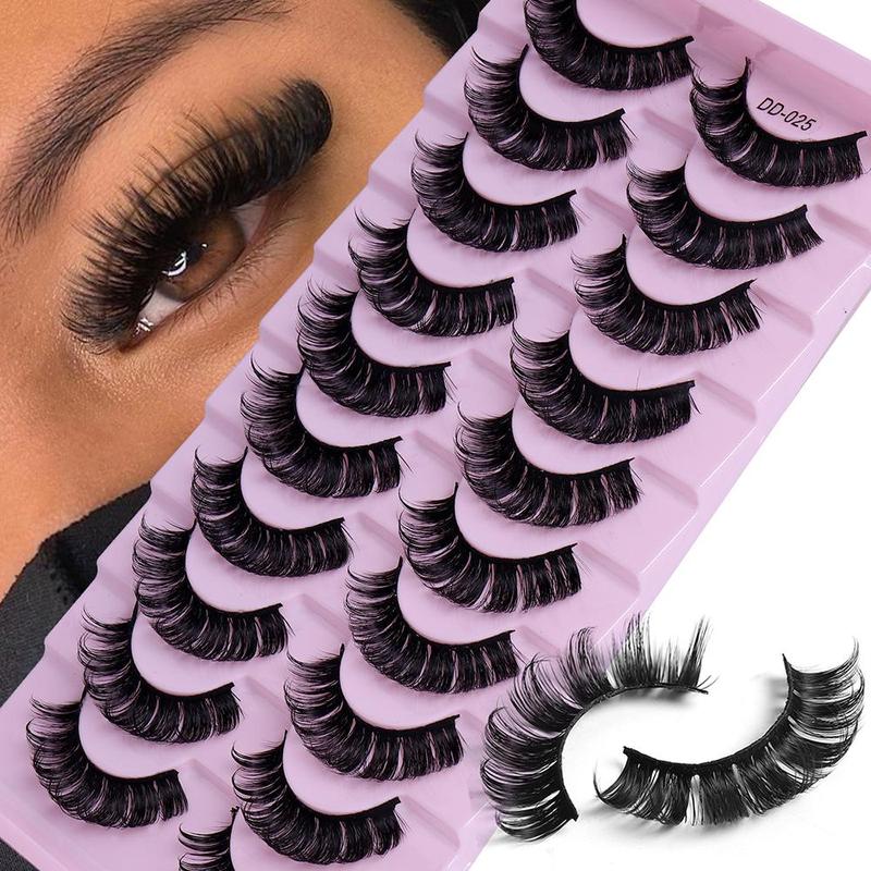 Summer Natural False Eyelashes, Wispy Cat Eye Cluster Eyelashes Extensions Kit for Women, Diy Curling Natural Fake Eyelash Kit for Eye Makeup Enhancement, Lashes Extension Kit, Lash Clusters, Gifts for Girlfriend, Christmas Gift