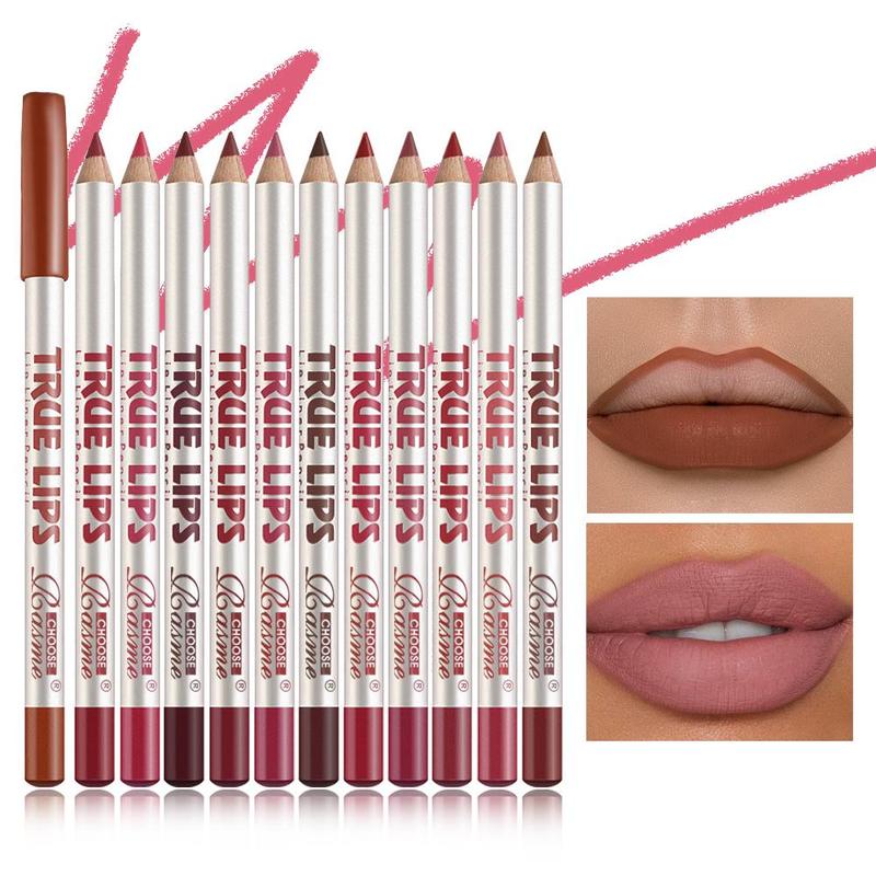 Lipstick & Lip Liner Set, 1 Set Moisturizing Lipstick & Lip Liner, Suitable for All Occasions Lip Makeup, Girls and Women Makeup Accessories