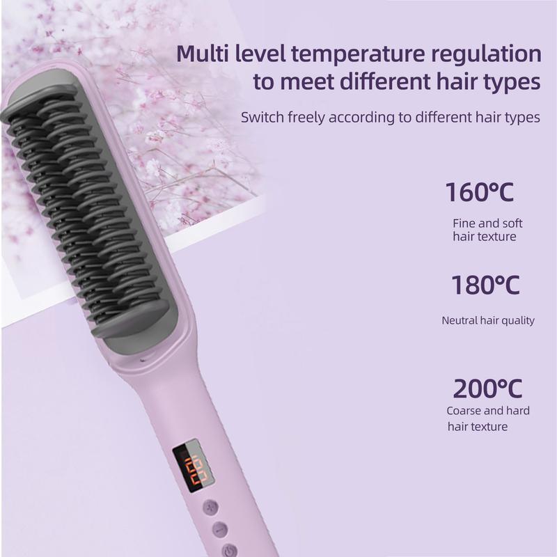 Straight Hair Comb Straightening Clipper Comb Straight Hair Curl Dual Use No Harm to Hair, Bang Curl Stick Lazy Girl Comfort