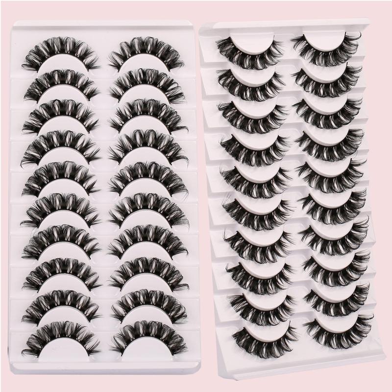 5D False Eyelashes, 1 Box DD Curl Cat Eye Look Fake Lash Clusters for Eyelash Extensions, DIY Eyelash Extension Kit Cluster, Cosmetic Eye Makeup Product