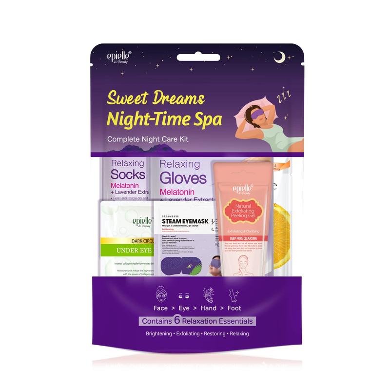 Sweet Dream Night Time Spa Kits | Luxury Spa Gift Sets for Relaxation | Perfect Beauty Gift for Pampering & Self-Care | Korean Skincare