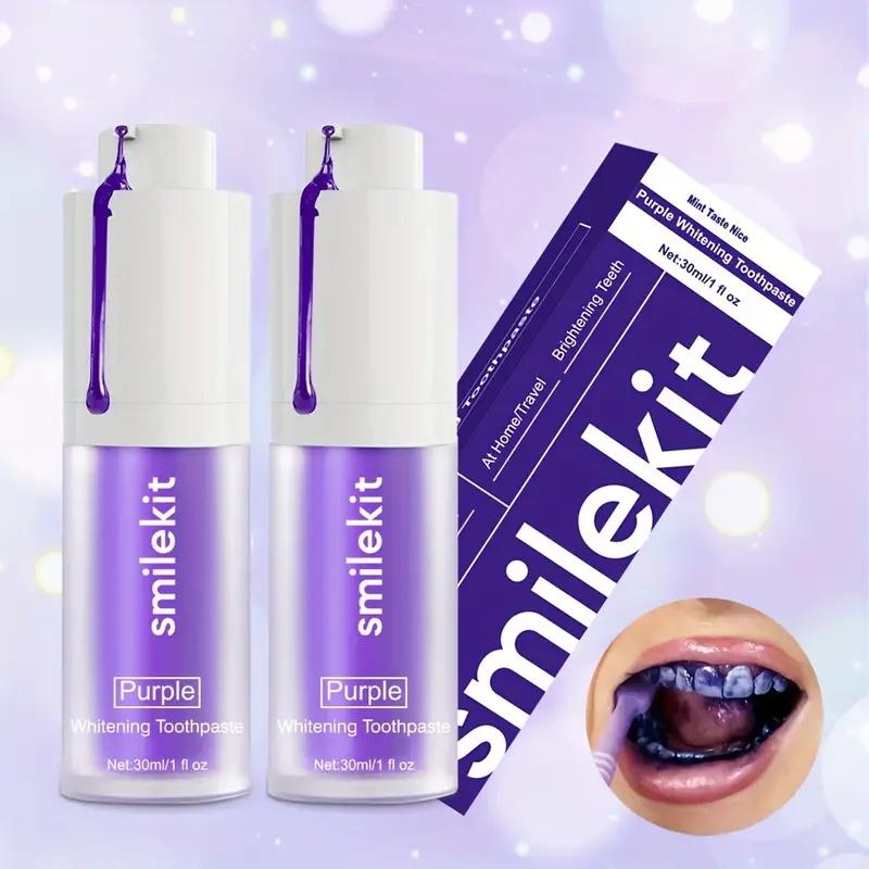 Purple Toothpaste, 1 Box Deep Cleaning Toothpaste, Oral Care Toothpaste for Removing Stains & Brightening Teeth, for Men & Women, Christmas Gift