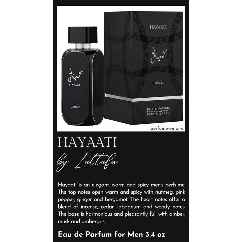 Hayaati by Lattafa cologne for men EDP 3.3   3.4 oz New in Box