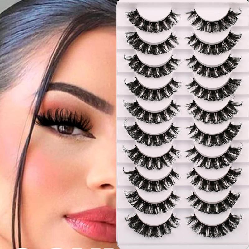 5D False Eyelashes, 1 Box DD Curl Cat Eye Look Fake Lash Clusters for Eyelash Extensions, DIY Eyelash Extension Kit Cluster, Cosmetic Eye Makeup Product