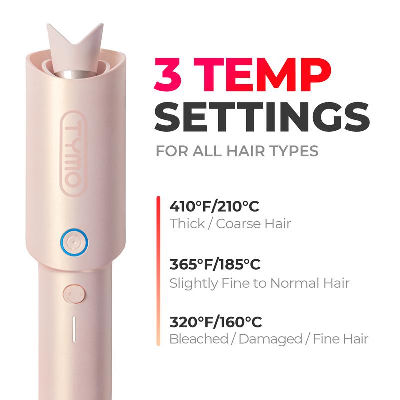 TYMO CURLGO-Automatic Curling Iron for Cordless and Comfortable Styling