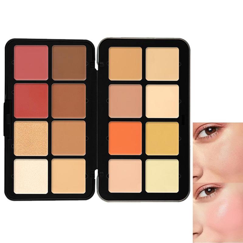 12 Color Matte Blush Palette, Long Lasting Blush Palette, Cheeks Contour Blush Pressed Powder, Natural Look Blush for Daily Makeup