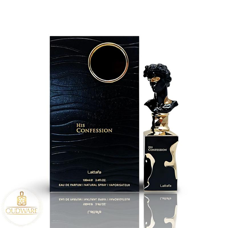 Lattafa Perfumes His Confession Eau De Parfum For Men 100ml (3.4 Oz) - Lattafa New Release With Notes Of Mandrin, Vanilla & Amber Fragrance