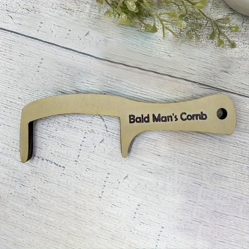 Funny Bald Men Themed Comb, 1 Count 2 Counts Novelty Party Favors Accessory, Weird Gifts for Father's Day Birthday