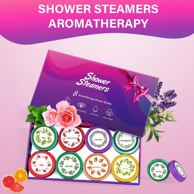 Shower Steamers Aromatherapy - Birthday Gifts for Women 8 Pack Shower Bombs with Essential Oils, SPA Self Care Gifts for Women Who Have Everything, Christmas Gifts, Stocking Stuffers for Women