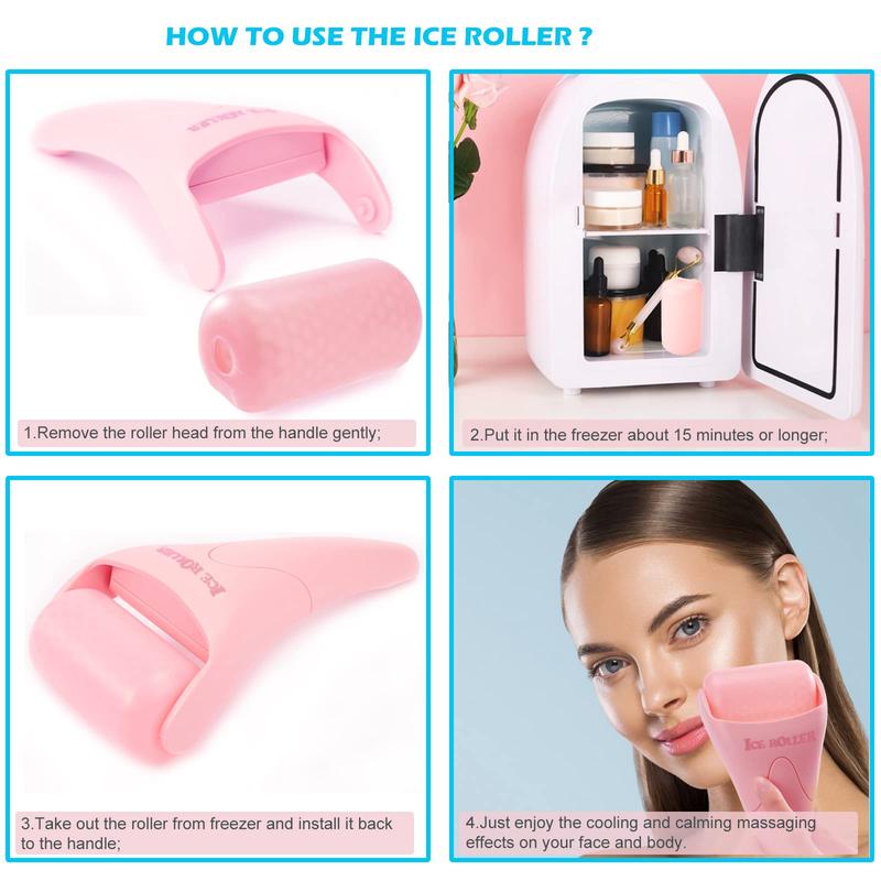 Ice Roller for Face, Eyes and Whole Body Relief, Face Roller Skin Care Tool for Migraine Relief and Blood Circulation,Ideal for All Skin Types