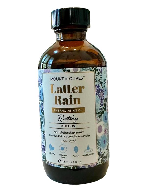 Mount of Olives Latter Rain Anointing Oil With Cosmeceuticals Derived from Biblical Botanicals