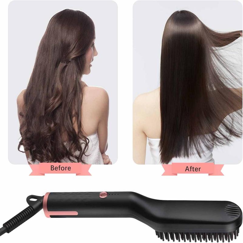 3 in 1 Electric Hair Straightener, 1 Count Fast Heated Brush, Hair Straightening Machine, Suitable for Long and Short Hair