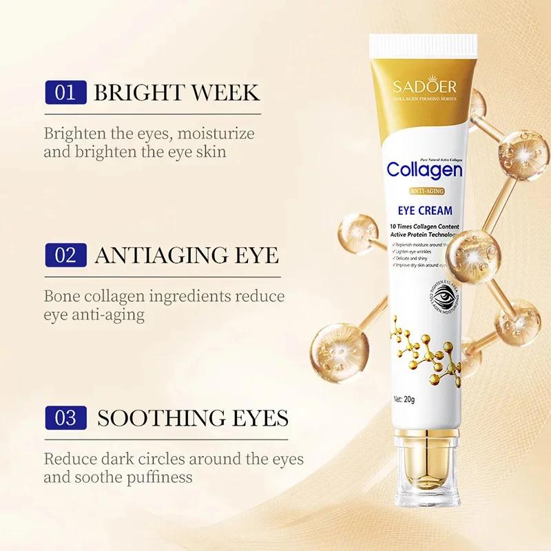 Instant Eye Bag Removal Cream Collagen Removal Wrinkles Firming Skin Fade Fine Lines Brighten Dark Circle Anti Puffiness Korean