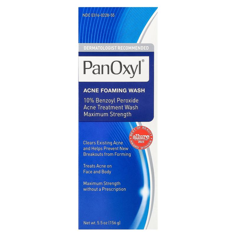 PanOxyl Acne Foaming Wash, Maximum Strength, 5.5 oz (156 g)