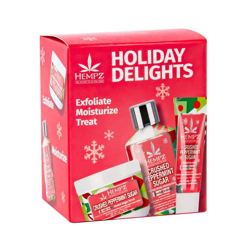 Holiday Delights Crushed Peppermint Mini Lotion, Lip Balm & Sugar Scrub Set