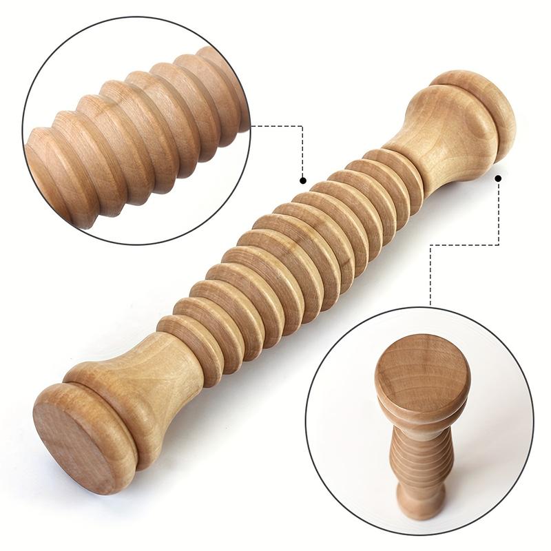 [Customer Favorite] Wooden Foot Roller Massager - Reflexology Relief and Relaxation Tool, Spa-grade treatment for feet and back, formaldehyde-free