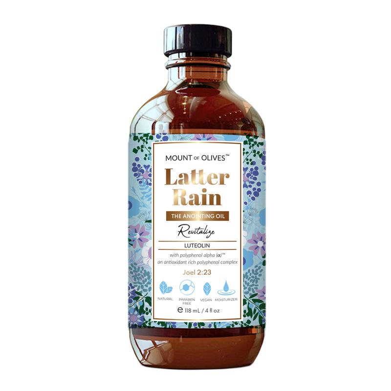 Mount of Olives Latter Rain Anointing Oil With Cosmeceuticals Derived from Biblical Botanicals