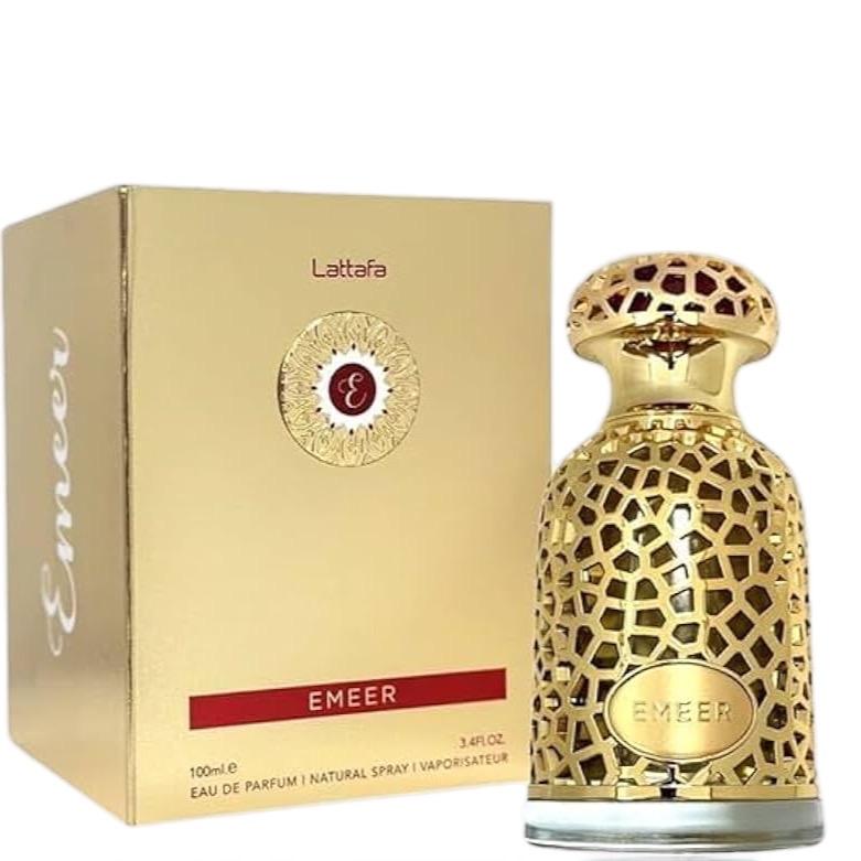 Lattafa Emeer Eau de Parfum Spray for Unisex, 3.4 Ounce