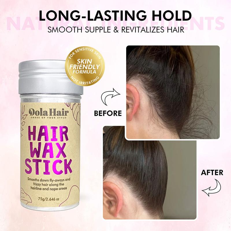 Dolahair Wax Stick for Hair Wigs Slick Back Hair Stick Non-greasy Styling Wax for Fly Aways & Edges Frizz Hair Smoothing Hairstyle