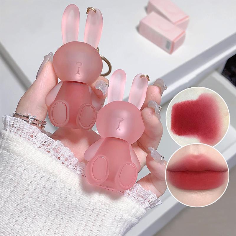 Cute Cartoon Rabbit Design Matte Lipstick, Moisturizing Matte Lipstick, Long Lasting Easy Coloring Lip Sticks, Girls and Women Makeup Accessories