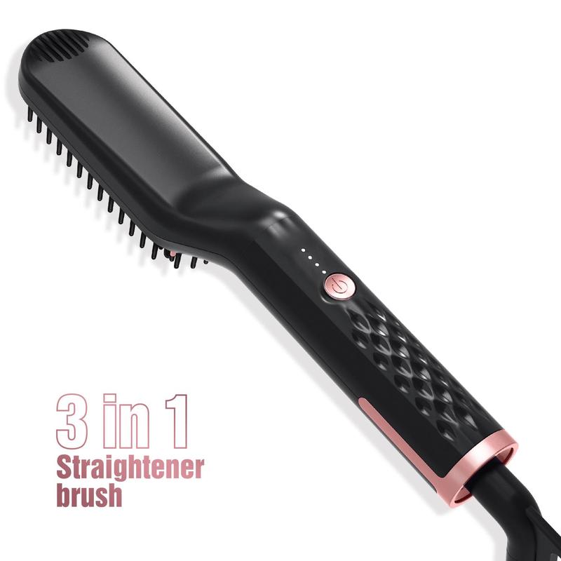 3 in 1 Electric Hair Straightener, 1 Count Fast Heated Brush, Hair Straightening Machine, Suitable for Long and Short Hair