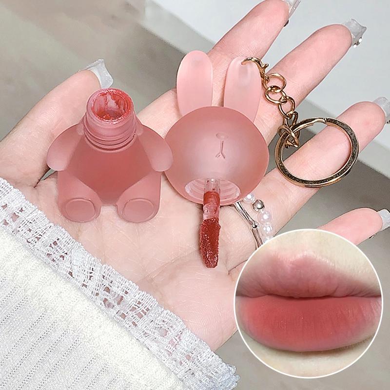 Cute Cartoon Rabbit Design Matte Lipstick, Moisturizing Matte Lipstick, Long Lasting Easy Coloring Lip Sticks, Girls and Women Makeup Accessories