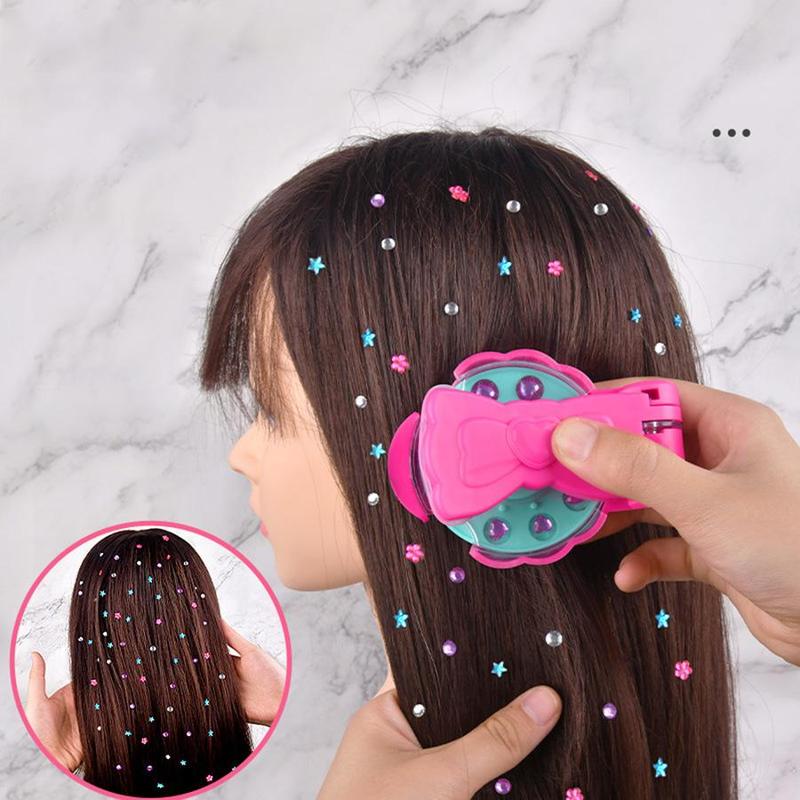 Creative DIY Hair Accessories Magic Nail Drill Machine, 1 Box Hair Accessories Making Tool, Hair Styling Accessories for Girls & Women