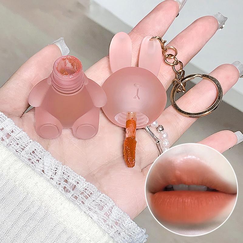 Cute Cartoon Rabbit Design Matte Lipstick, Moisturizing Matte Lipstick, Long Lasting Easy Coloring Lip Sticks, Girls and Women Makeup Accessories