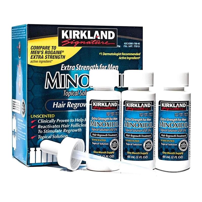 Kirkland Signature Minoxidil for Men 5% Extra Strength Hair Regrowth for Men vqzjBI, 1 Month Supply Hair Care Comfort