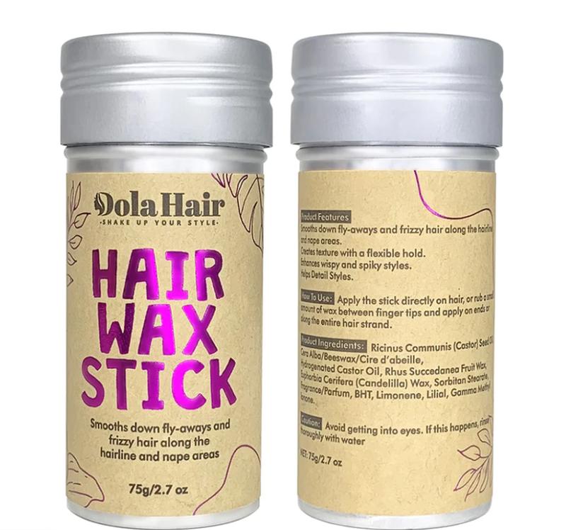 Dolahair Wax Stick for Hair Wigs Slick Back Hair Stick Non-greasy Styling Wax for Fly Aways & Edges Frizz Hair Smoothing Hairstyle