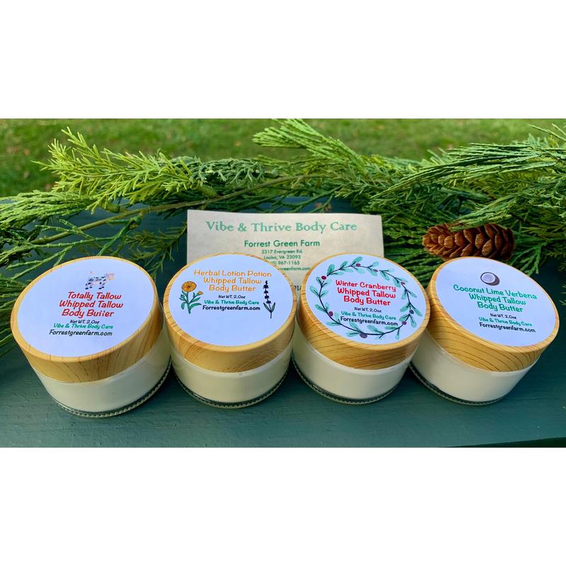 Winter Whipped Tallow Body & Face Butter Set - Grass-Fed Tallow, All-Natural Ingredients