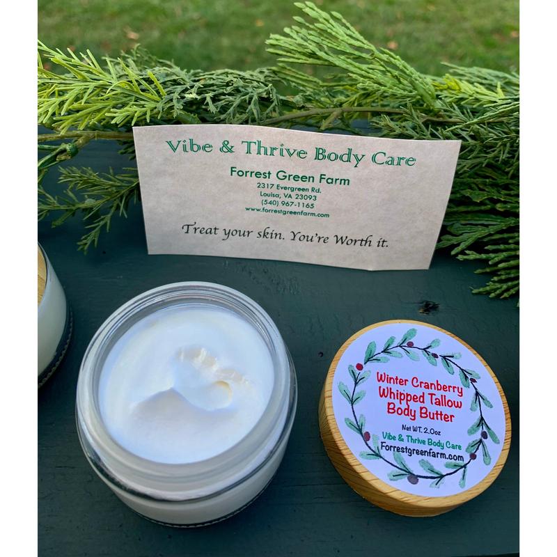 Winter Whipped Tallow Body & Face Butter Set - Grass-Fed Tallow, All-Natural Ingredients