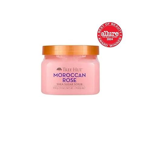 Tree Hut Moroccan Rose Shea Sugar Scrub | Exfoliating Body Scrub Removes Dead, Dry Skin for a Soft & Hydrated Feel