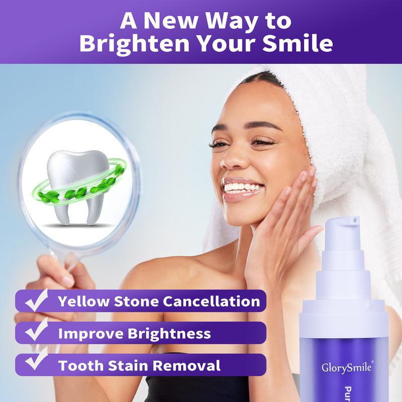 Dental Purple Toothpaste for Teeth Whitening, Tooth Stain Removal, Tooth Paint Booster for Brightness and Reduce Yellowing Gentle Daily Oral Foam purple toothpaste trending toothpaste