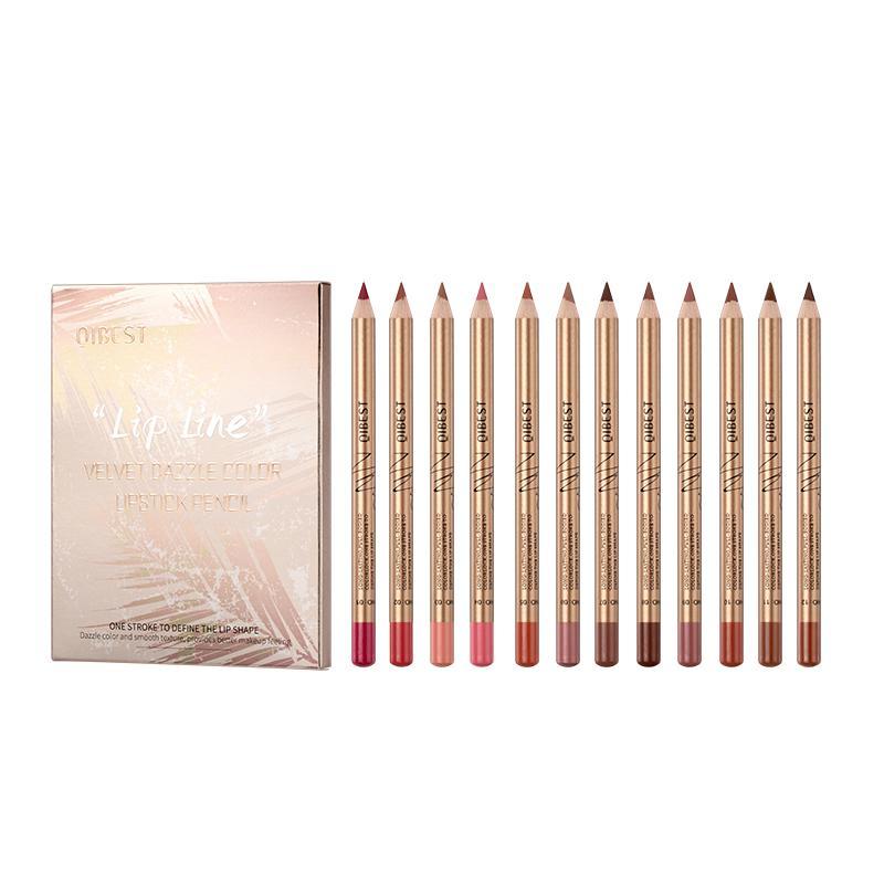 Long Lasting Lip Liners, Eid al-Adha, 12pcs set Tinted Lip Liners, Easy Coloring Lip Liner Pens, Moisturizing Matt Finish Lip Liners