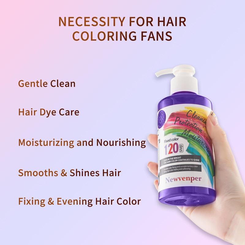 Color Fixing Shampoo, Durable Hair Dye Care and Complementary Color, Gentle Clean, Moisturizing and Nourishing, Smooths & Shines Hair Color Protecting Shampoo