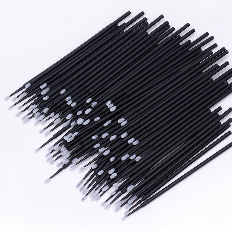 Disposable Micro Swabs, 100pcs Mascara Wands Applicators, Lip Wands, Eyelash Extension Brush Eyeliner Brush Cosmetic Tools, Makeup Applicators, Makeup Tools