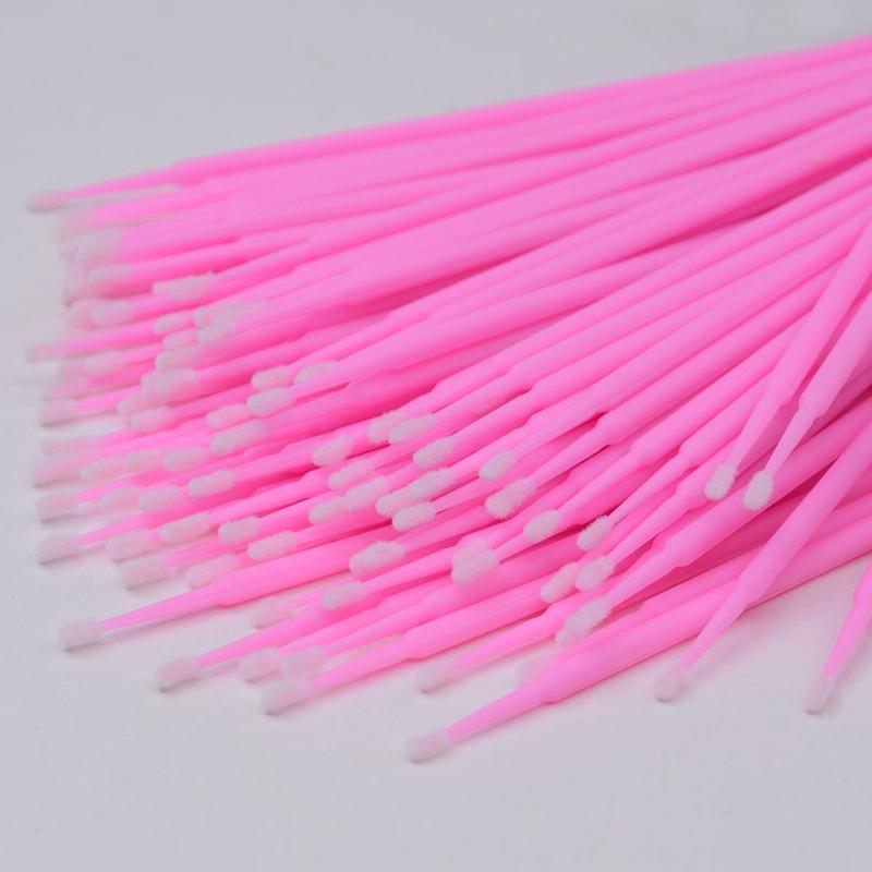 Disposable Micro Swabs, 100pcs Mascara Wands Applicators, Lip Wands, Eyelash Extension Brush Eyeliner Brush Cosmetic Tools, Makeup Applicators, Makeup Tools