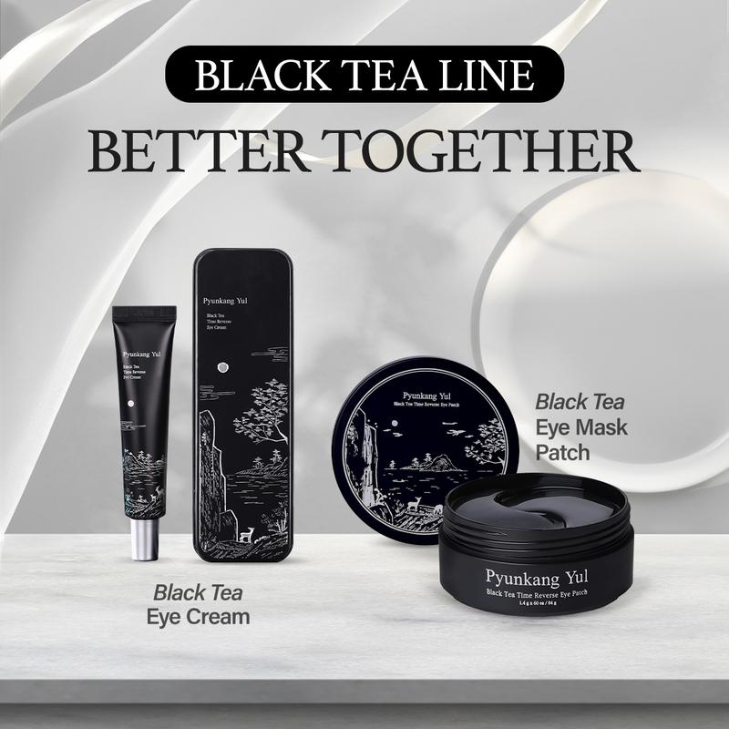 Pyunkang Yul Black Tea Time Reverse Eye Cream for Wrinkles - Korean Skin Care Eye Cream for Dark Circles and Puffiness (0.8 fl oz)