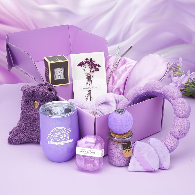 Birthday Gifts for Women  Relaxing Self Care Gifts Set for Women  Spa Gifts Basket Care Package for Female Her Sister Mom Wife Friend Body Care Bright