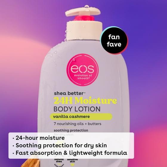 eos Shea Better Body Lotion for Dry Skin, Vanilla Cashmere, 16 fl oz