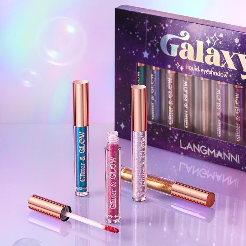 Glitter Liquid Eyeshadow Set, 10pcs set Long Lasting Shimmering Eye Shadow, Waterproof Sparkling Eyeshadow, Eye Makeup Products for Women & Girls