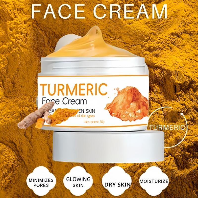 Turmeric Cream & Turmeric Oil & Turmeric Soap Set for Women & Men, 8 Counts set Moisturizing Facial Skin Care Kit, Daily Skincare Product, Christmas Gift